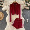 Zipped Jacket&Shorts Striped 2Pcs