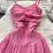 Fairy Pink Hollowed Slip Dress