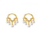 Korean Simple Cloud Tassel Pearl Earrings