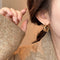 Coffee Crystal Circle Earrings