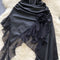 Irregular Design Pleated Black Dress