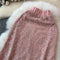 Elegant Fringed Lace Pink Skirt