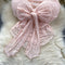 Fairy Strapless Bow-tie Lace Top