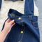 Metal Button Denim Jacket&Skirt 2Pcs