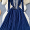 Vintage Faux Two-pieces Puffy Dress