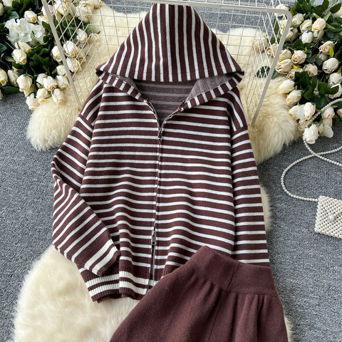 Striped Hoodie&Trousers Casual 2Pcs