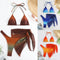 Three-piece Fade Color Swimsuit Split Bikini