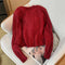 Asymmetric Twist Knitted Thermal Sweater