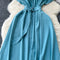 Square Collar Pleated Fairy Dress