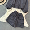 Hooded Jacket&Shorts Loose 2Pcs