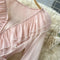 Fairy Pink Ruffled Chiffon Dress