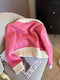 Raspberry Pink Knitted Patchwork Jacket