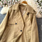 Korean Style V-neck Lapeled Coat