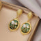 Monet's Garden Oil Painting Style Earrings