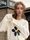 Flower Jacquard Loose-fit Sweater