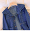 Double-layered Collar Denim Short Jacket