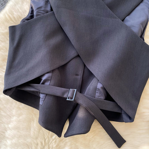 V-neck Single-breasted Suit Vest