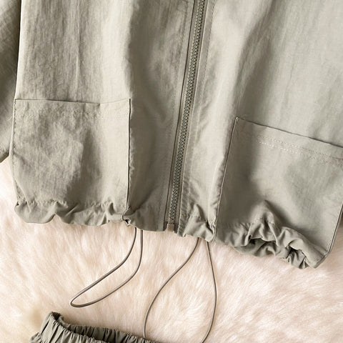 Chic Shirt&Skirt Drawstring 2Pcs