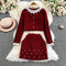 Embroidered Lace Cardigan&Skirt 2Pcs