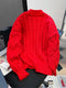 Christmas Decor Twisted Knitted Sweater