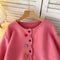 Rainbow Buttons Candy Color Cardigan