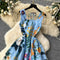 Delicate Floral Printed Vest Dress