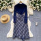 Polo Collar Patchwork Plaid Dress