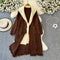 Faux Two-pieces Fringed Patchwork Cardigan