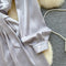 High-end Pleated Satin Shirt Dress