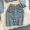 Jacket&Skirt Chic Denim 2Pcs