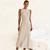 French Style Striped A-line Knitted Dress