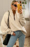 Pullover Loose-fit Zipped Sweatshirt