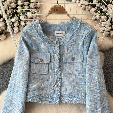 Blazer&Half-body Skirt Tweed 2Pcs