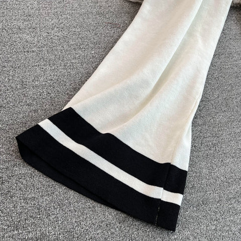 Sleeveless Knitwear&Wide-leg Trousers 2Pcs