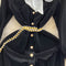 Lace Bow-tie Black Velvet Dress