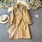 Korean Style V-neck Lapeled Coat