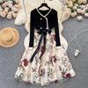 Vintage Mesh Patchwork Embroidered Dress