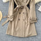 Vintage Lapeled Double-breasted Trench Coat