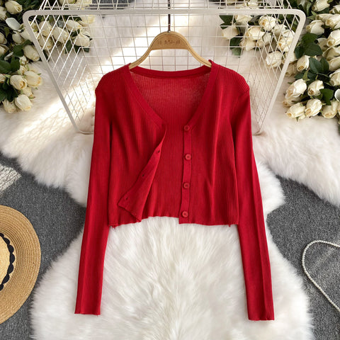 Cardigan&Floral Camisole&Skirt 3Pcs