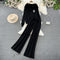 Hooded Knitwear&Trousers Knitted 2Pcs