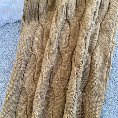 Turtleneck Sweater&Skirt Twisted 2Pcs