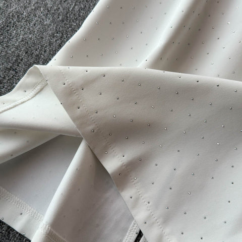 White Shirt&Hip-wrapping Skirt 2Pcs