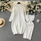 Delicate Twisted Cardigan&Slip Dress 2Pcs