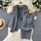 Cardigan&Slip Dress Twisted-knit 2Pcs