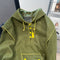 Niche Army Green Hooded Outwear