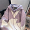 Niche Color Blocking Hooded Knitwear