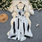 Vintage Printed Split Slip Dress