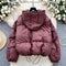 Solid Color Padded Puffy Jacket