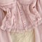 Off-shoulder Ruffled Pink Chiffon Top