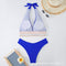 Tight Solid Color Backless Bikini